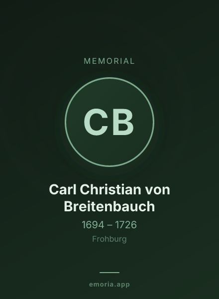 Memorial portrait of Carl Christian von Breitenbauch