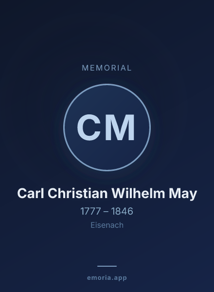 Memorial portrait of Carl Christian Wilhelm May