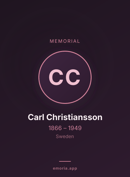 Memorial portrait of Carl Christiansson