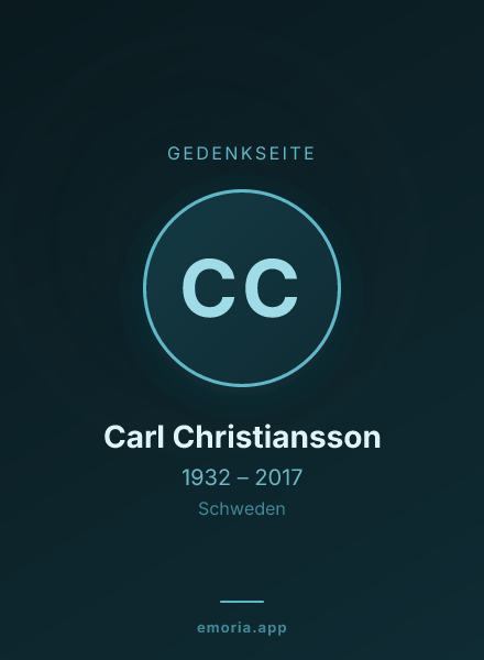 Gedenkportrait von Carl Christiansson