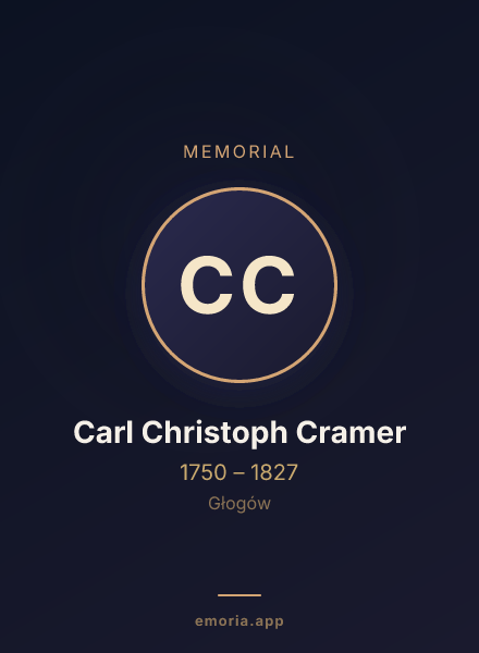 Memorial portrait of Carl Christoph Cramer