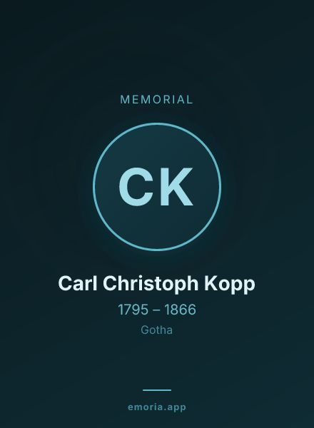 Memorial portrait of Carl Christoph Kopp