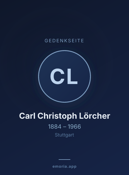 Gedenkportrait von Carl Christoph Lörcher