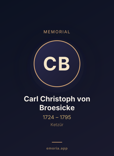 Memorial portrait of Carl Christoph von Broesicke
