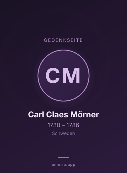 Gedenkportrait von Carl Claes Mörner