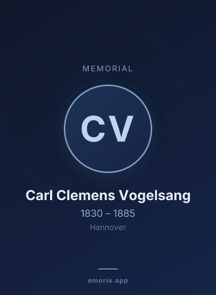 Memorial portrait of Carl Clemens Vogelsang