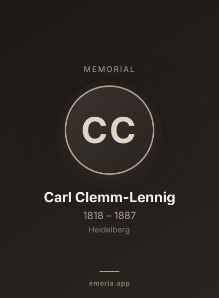 Memorial portrait of Carl Clemm-Lennig