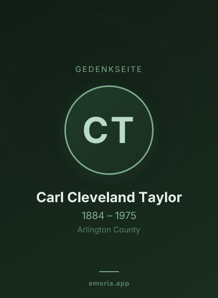 Gedenkportrait von Carl Cleveland Taylor