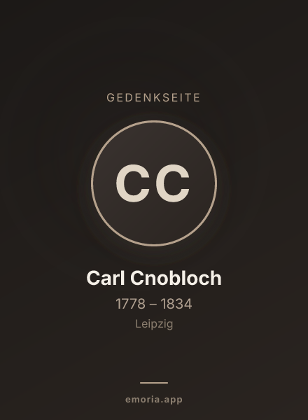 Gedenkportrait von Carl Cnobloch