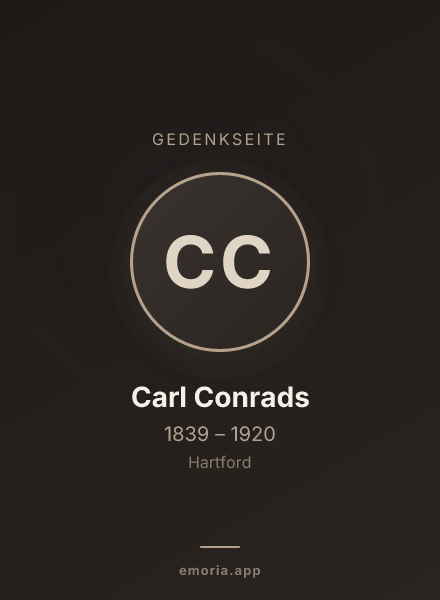 Gedenkportrait von Carl Conrads