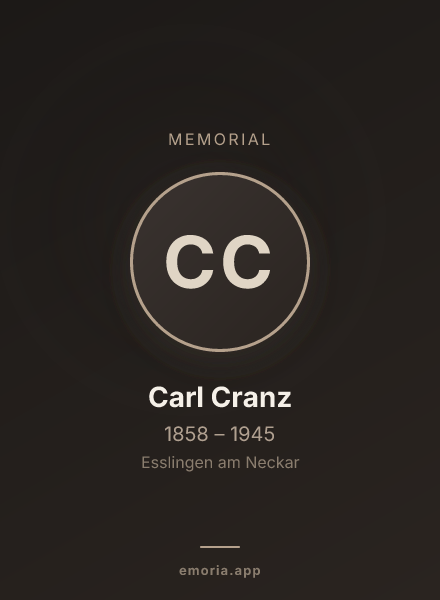Memorial portrait of Carl Cranz