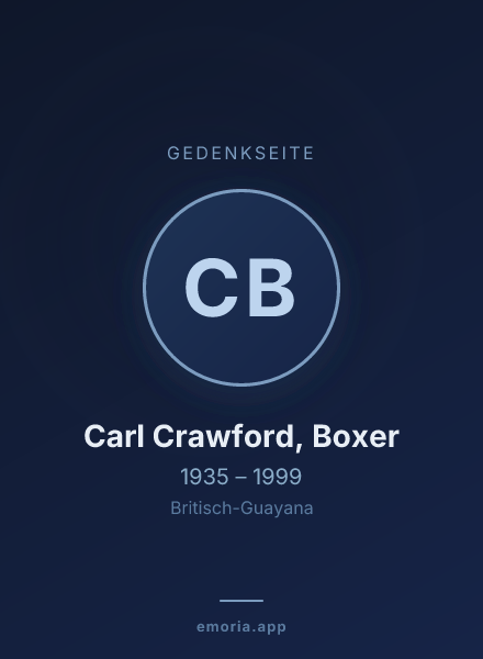 Gedenkportrait von Carl Crawford, Boxer
