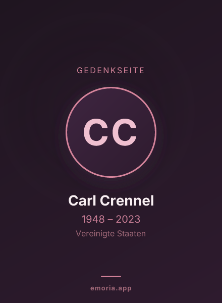 Gedenkportrait von Carl Crennel