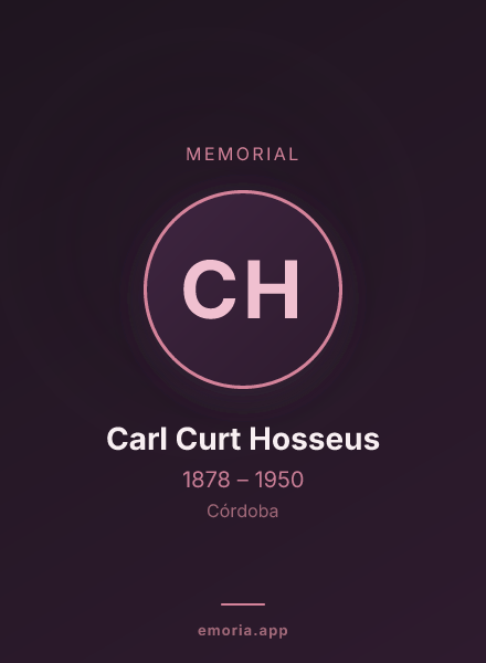 Memorial portrait of Carl Curt Hosseus