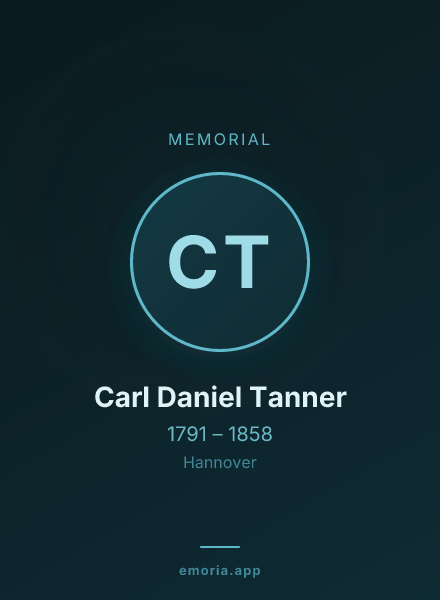 Memorial portrait of Carl Daniel Tanner