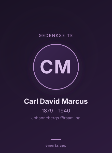 Gedenkportrait von Carl David Marcus
