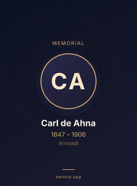 Memorial portrait of Carl de Ahna