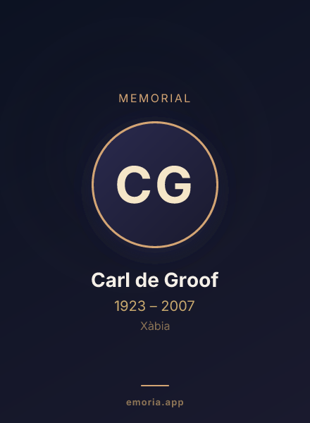 Memorial portrait of Carl de Groof