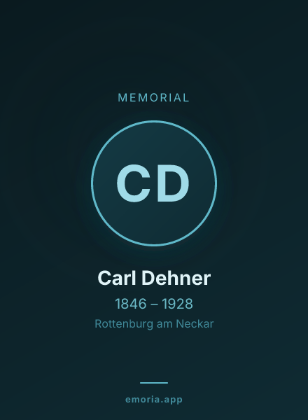 Memorial portrait of Carl Dehner