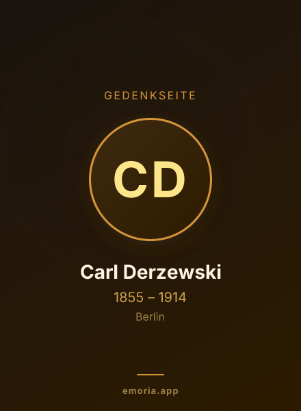 Gedenkportrait von Carl Derzewski