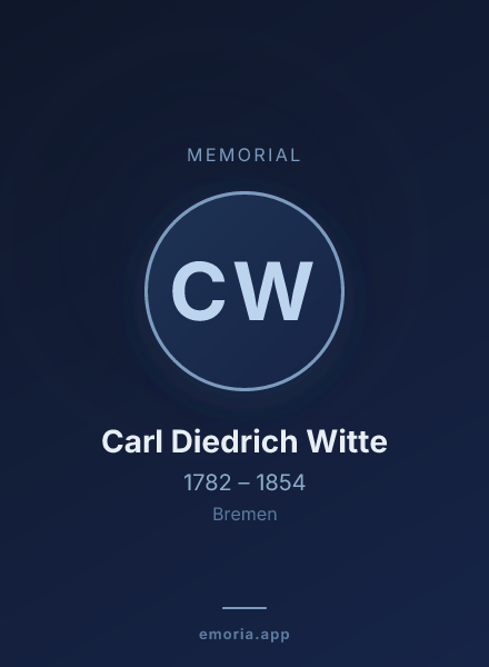 Memorial portrait of Carl Diedrich Witte