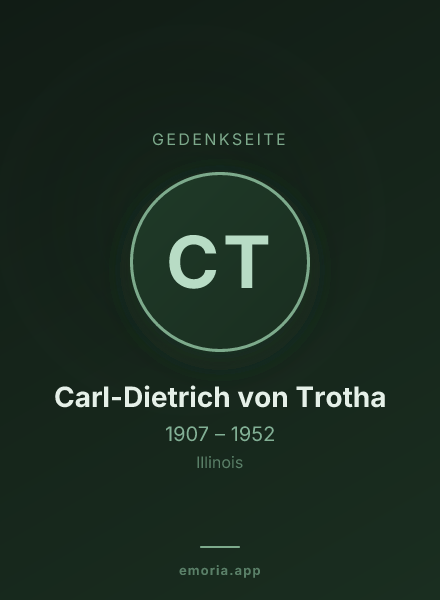 Gedenkportrait von Carl-Dietrich von Trotha