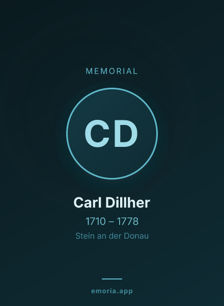 Memorial portrait of Carl Dillher