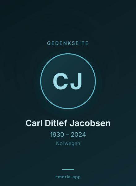 Gedenkportrait von Carl Ditlef Jacobsen