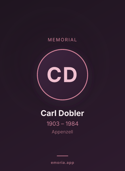 Memorial portrait of Carl Dobler