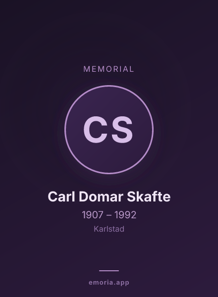 Memorial portrait of Carl Domar Skafte
