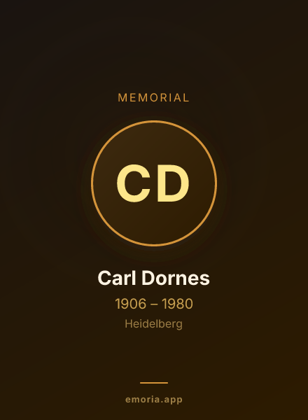 Memorial portrait of Carl Dornes