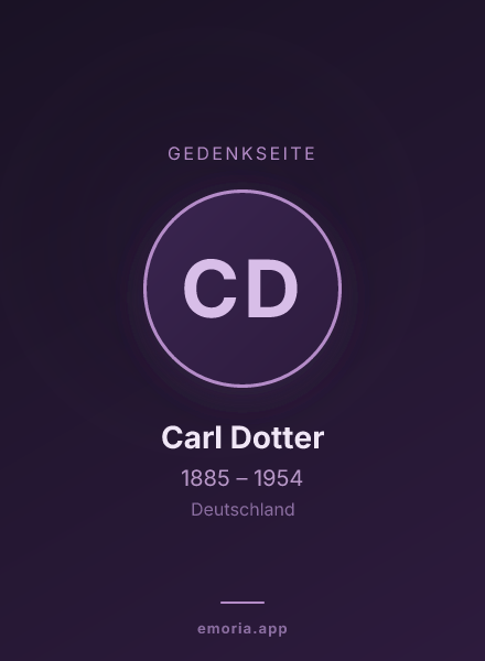Gedenkportrait von Carl Dotter