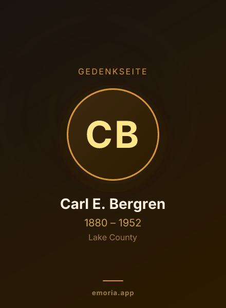 Gedenkportrait von Carl E. Bergren