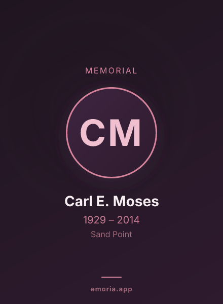 Memorial portrait of Carl E. Moses