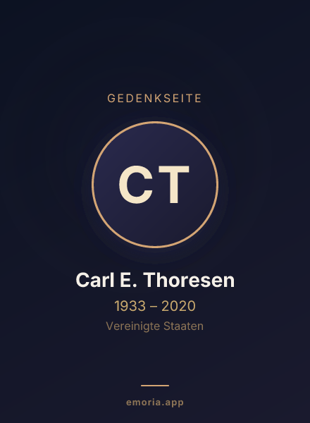 Gedenkportrait von Carl E. Thoresen