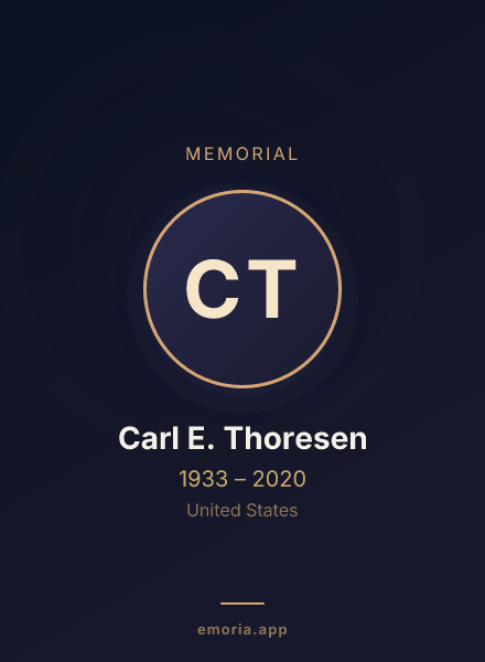 Memorial portrait of Carl E. Thoresen