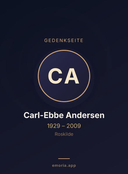 Gedenkportrait von Carl-Ebbe Andersen