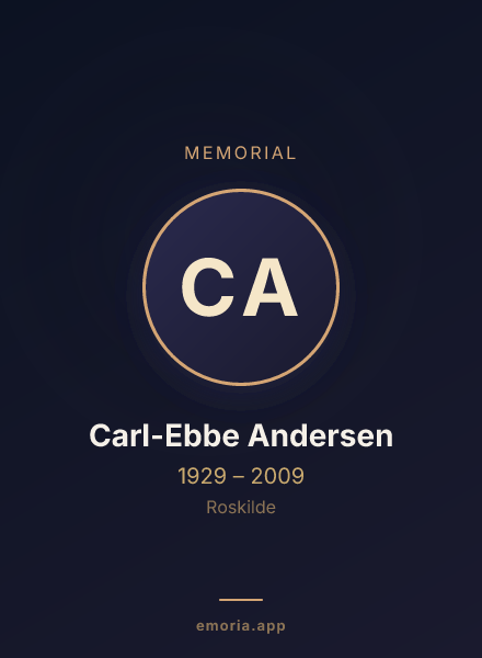 Memorial portrait of Carl-Ebbe Andersen