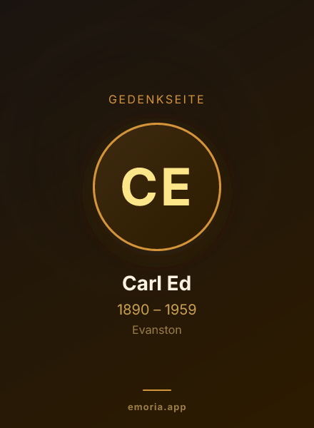 Gedenkportrait von Carl Ed