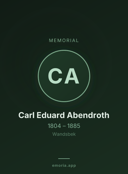 Memorial portrait of Carl Eduard Abendroth