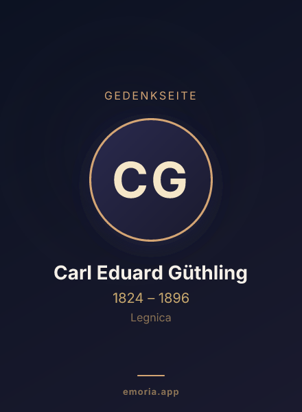 Gedenkportrait von Carl Eduard Güthling