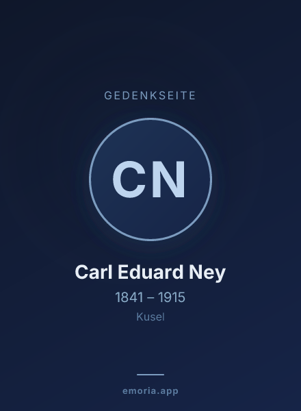 Gedenkportrait von Carl Eduard Ney