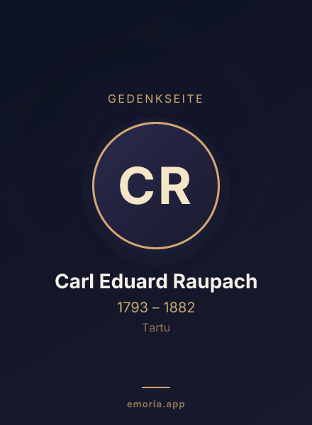Gedenkportrait von Carl Eduard Raupach