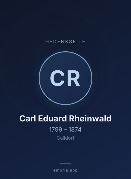 Gedenkportrait von Carl Eduard Rheinwald