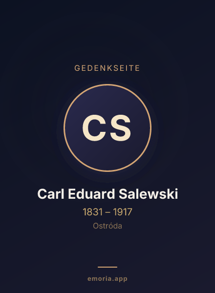 Gedenkportrait von Carl Eduard Salewski