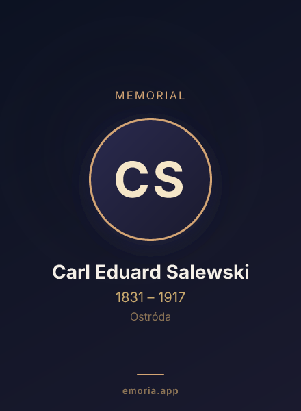 Memorial portrait of Carl Eduard Salewski