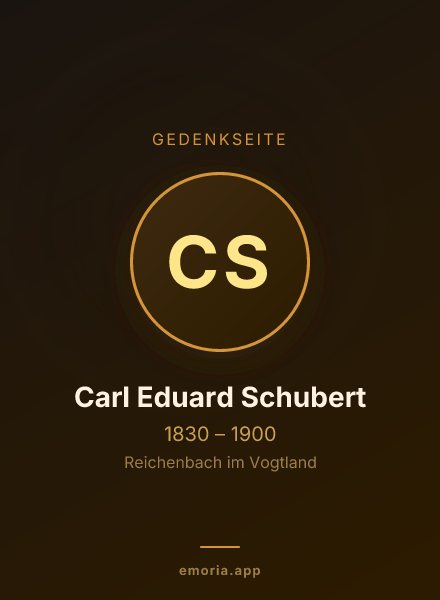 Gedenkportrait von Carl Eduard Schubert