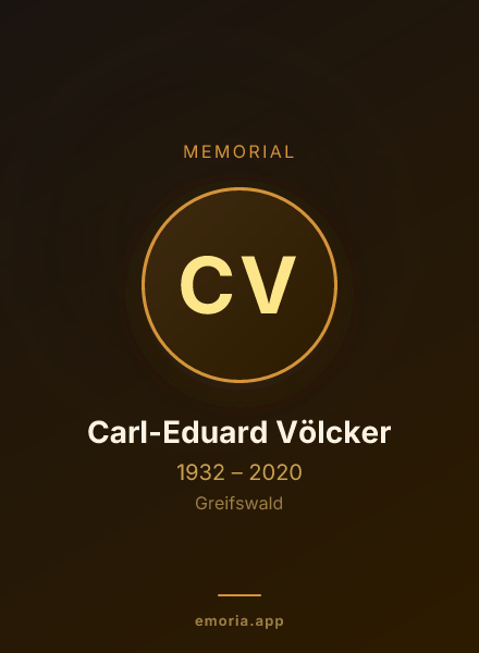 Memorial portrait of Carl-Eduard Völcker