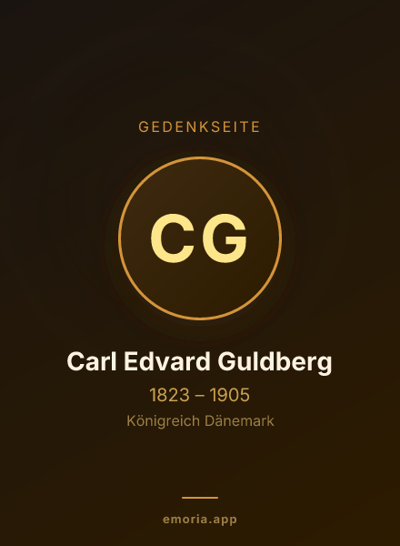 Gedenkportrait von Carl Edvard Guldberg