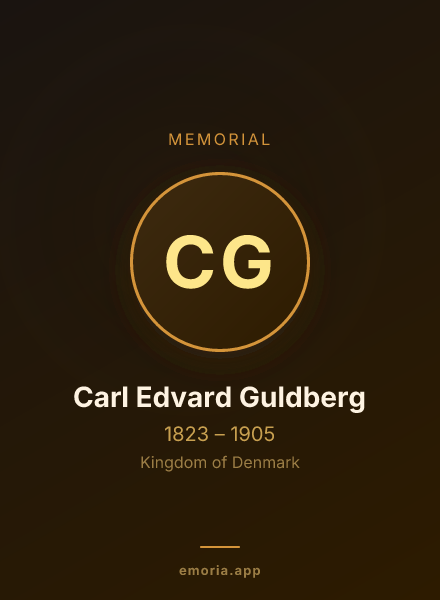 Memorial portrait of Carl Edvard Guldberg